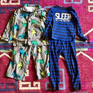 Boys 4T Pajama PJ Carter’s Dino/Space bundle lot